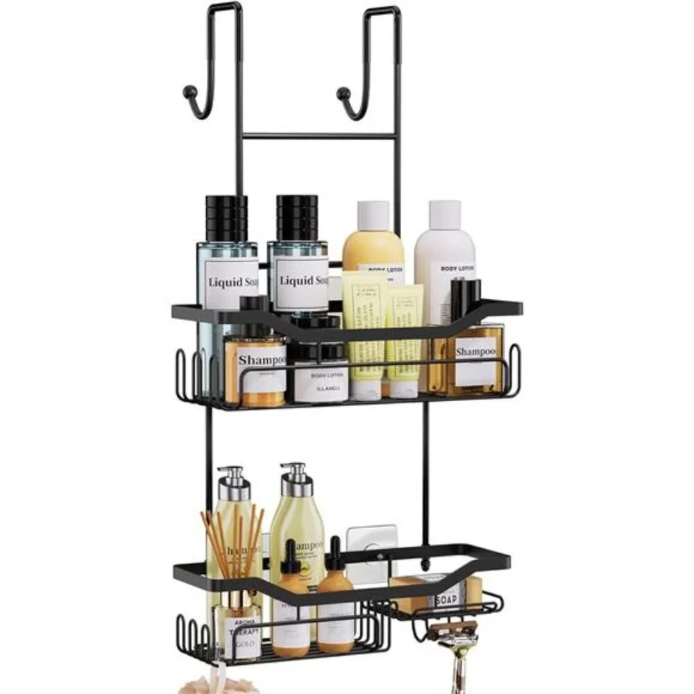 Over Door Shower Caddy Hanging Organizer Stainless Steel Rustproof Bathroom